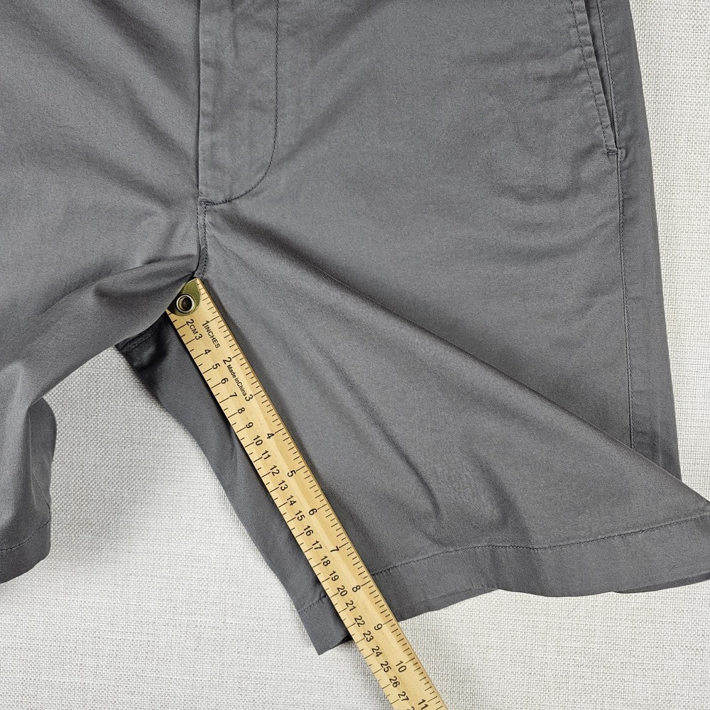 J Crew Shorts Mens 32 Gray Flex Chino 9" Inseam Stretch Preppy Casual NWT - Picture 4 of 11